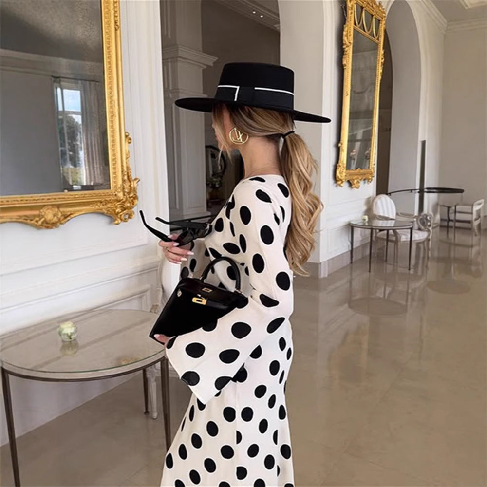 Polka-Dot A-Line Dress
