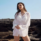 Solid Color Cover Up Swimwear