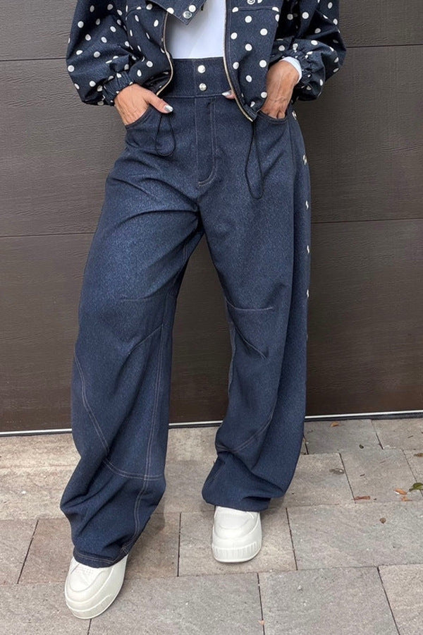 Dark blue jeans