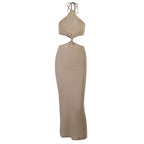 Women's Halter Cutout Sleeveless Vacation Dress