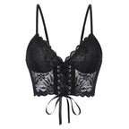 Summer Mesh Camisole French Lace Low Cut Design Fashionable