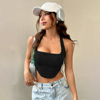 Women’s Asymmetric Halter Vest Top