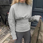 Women's Slim Fit Round Neck Knit Sweater