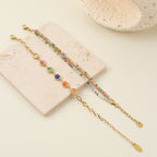 Women's Colored Gem Twin Bracelet