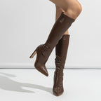 Women's Pointed-Toe Thigh-High Stiletto Boots
