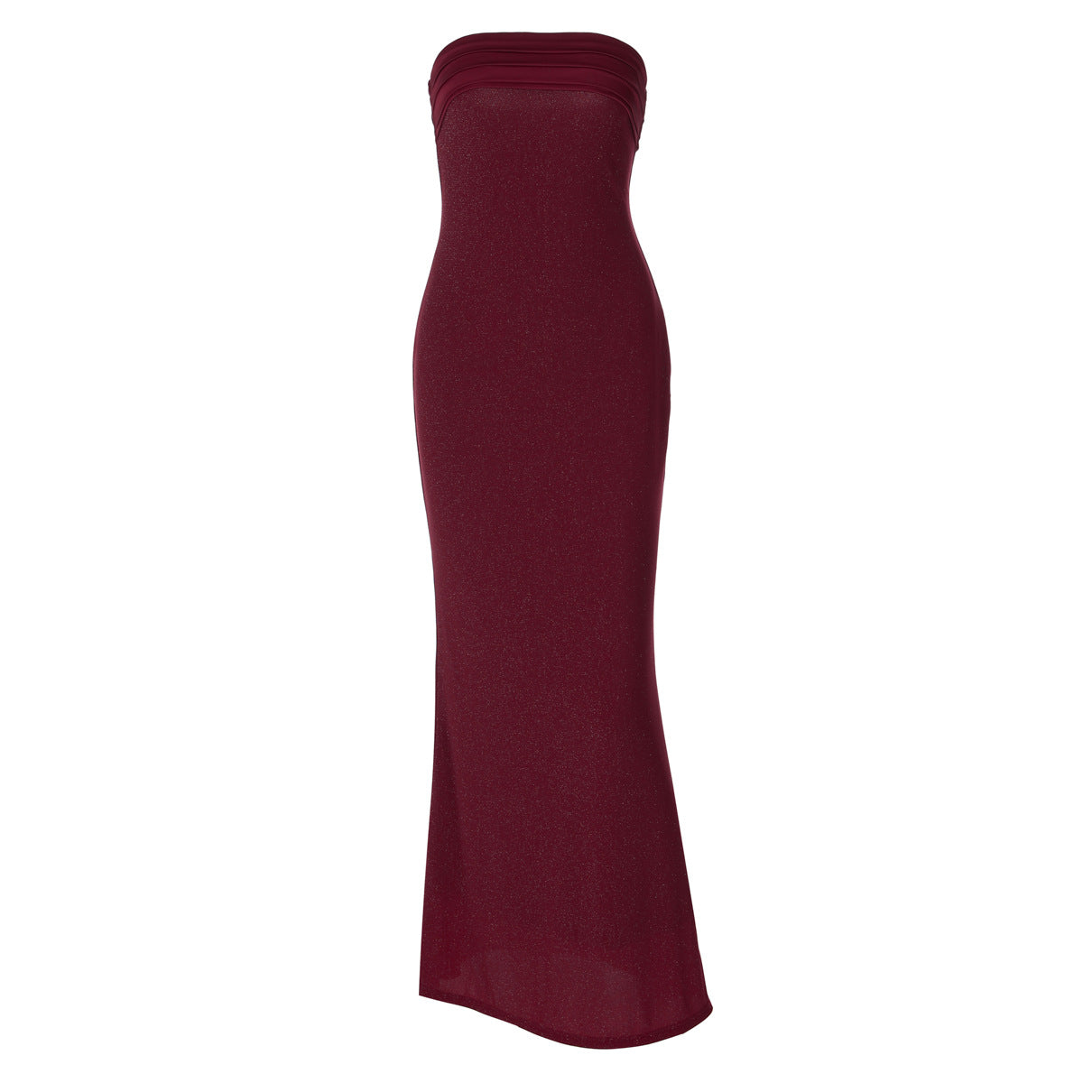 Women's Strapless Lurex Bodycon Dress