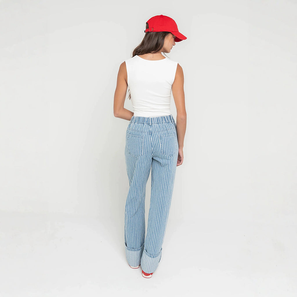Women's Striped Vest and Trousers Set