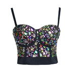 Women's Rhinestone Beaded Tube Top
