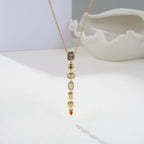 Women's Colored Gem Necklace