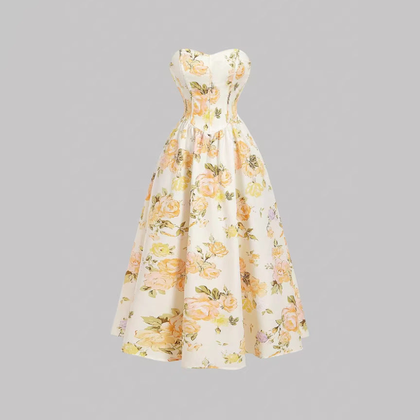 Yellow Dopamine Atmosphere Spring Summer Seaside Vacation Printed