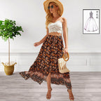Rayon Printed Bohemian Holiday Swing Skirt