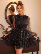 Women's Moon-Sequin Mesh Bodycon Dress