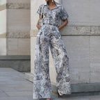 Collared Short Shirt High Waist Slimming Wide