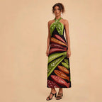 Women's Backless Floral Dress