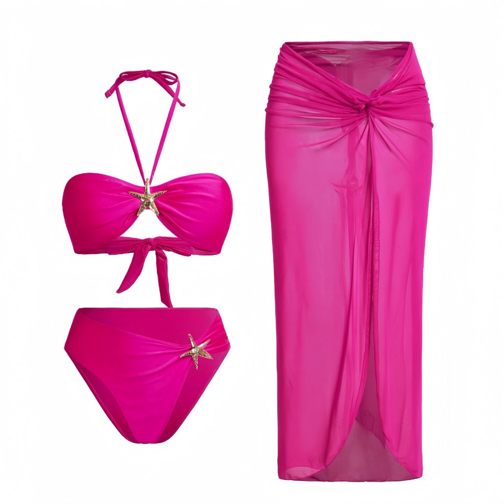 Three Halter Bikini Swimwear