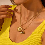 Bee Floral Necklace