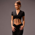 Women's T shirt Super Short Cropped Top