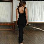 Women's Spaghetti-Strap Ruched Fishtail Maxi Dress