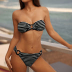 Striped Tube Bikini Swimwear