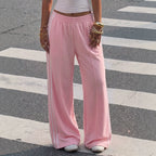 Autumn Winter Women Vintage Elastic High Waist Drooping Casual Trousers
