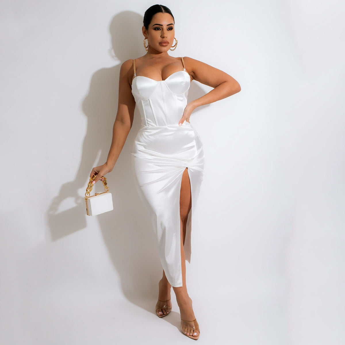 Women's Summer Irregular Asymmetric Solid Color Mid Length Dress