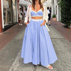 Early Lace Splicing Sling Vest High Waist