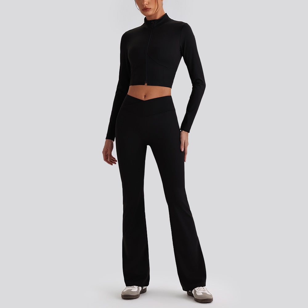 Women's Backless Sports Top & Shorts Set