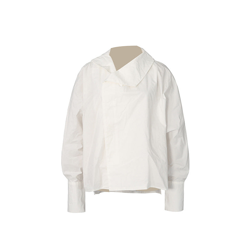 Office Top for Women Summer Simple Loose Solid Color Sense