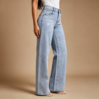 Rhinestone Wide-Leg Jeans