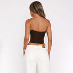 Women's Foreign Goods Sexy Bandeau Satin Waist Top Summer Slim Fit Tank Top
