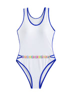 Solid Color One-piece Swimwear