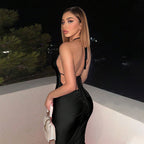 Women's Backless Halter Sheath Dress