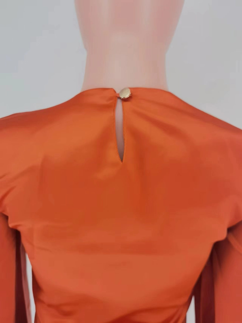 Direct Advanced Imitation Acetic Acid Solid-Color Dress