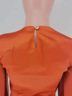 Direct Advanced Imitation Acetic Acid Solid-Color Dress