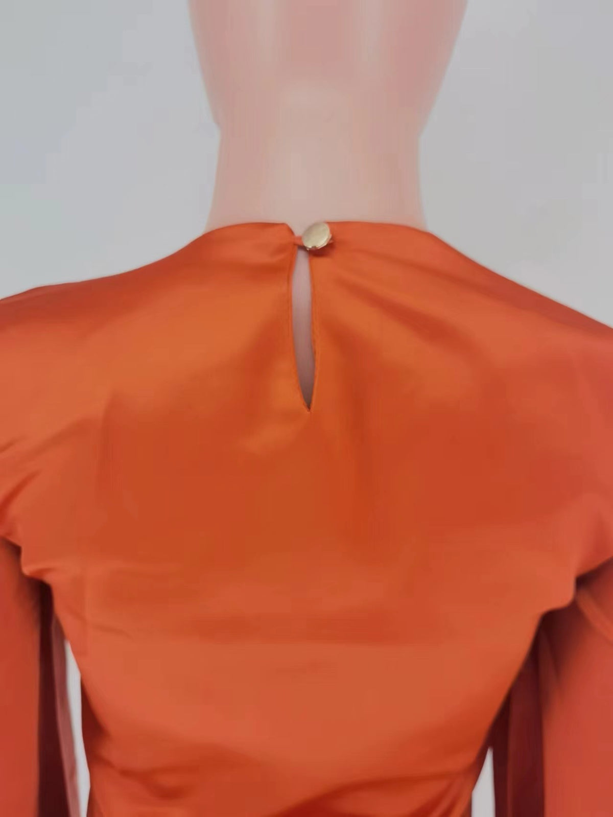 Direct Advanced Imitation Acetic Acid Solid-Color Dress