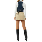 Retro Denim Vest Women