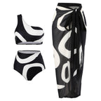 Retro Split One-piece Swimwear