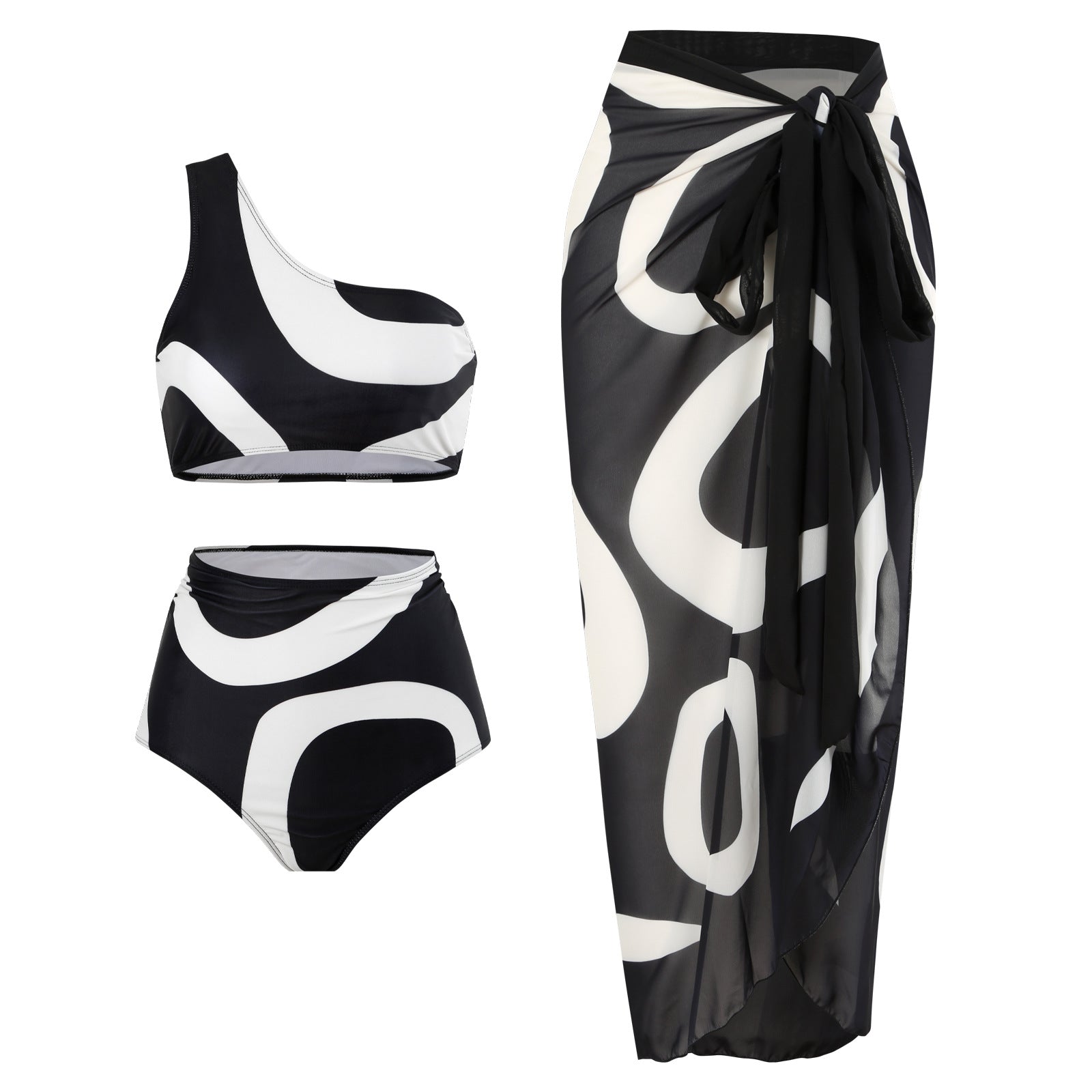 Retro Split One-piece Swimwear