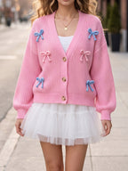 Pink 4 Blue 2 Pink Deer Hair 32 Bow