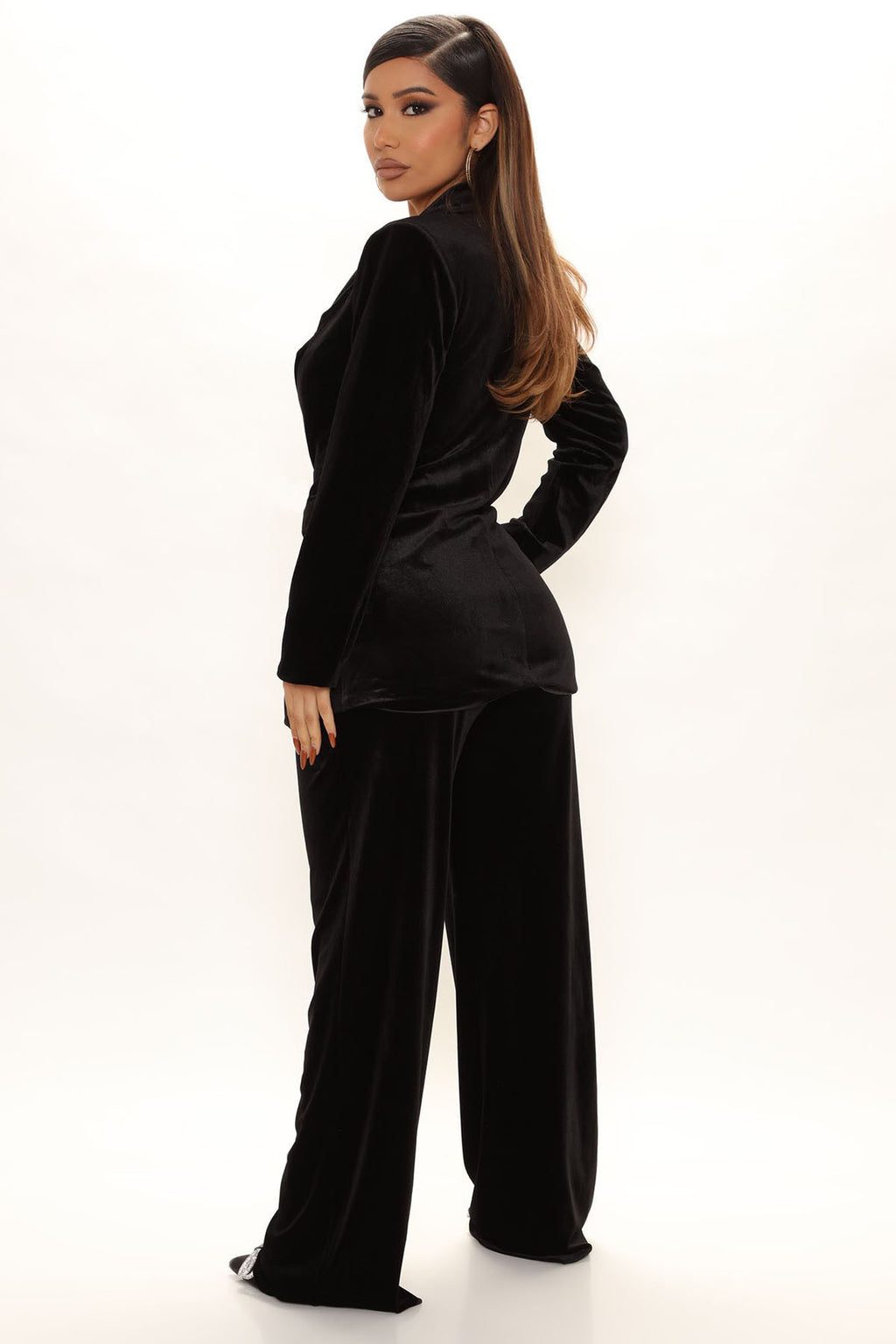 Autumn Winter New Gold Velvet Suit Fashion Casual Solid Color Two-Piece Set