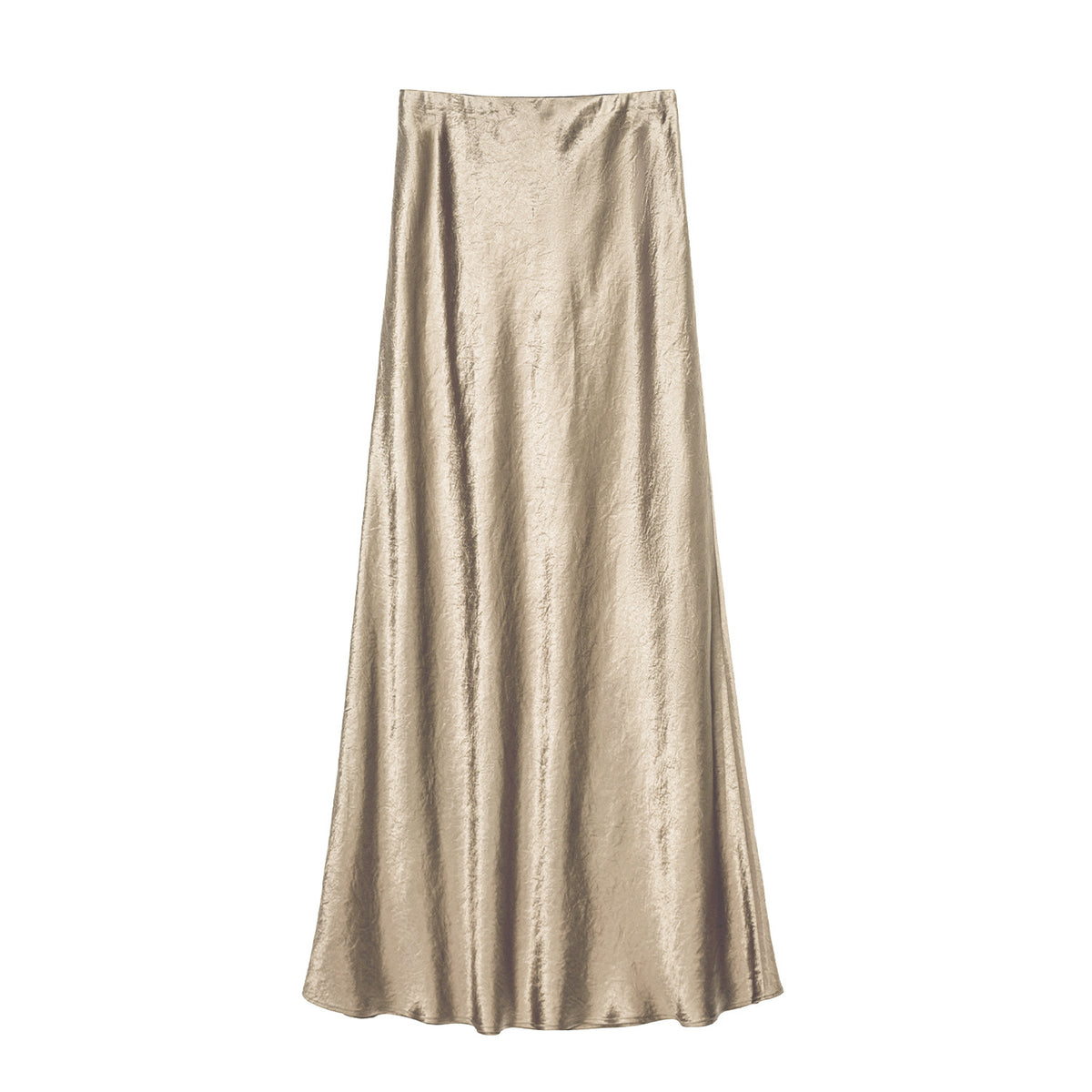 Summer Satin High Waist Elastic Hand-Held Pattern Skirt