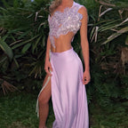 Women's Autumn Winter Backless Sequined Top and Skirt Two-Piece Set