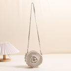 Women's Floral Crochet Crossbody Bag