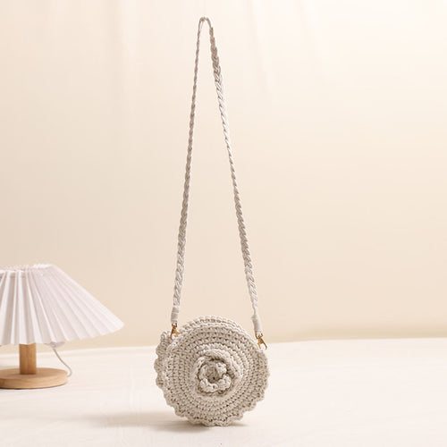 Women's Floral Crochet Crossbody Bag