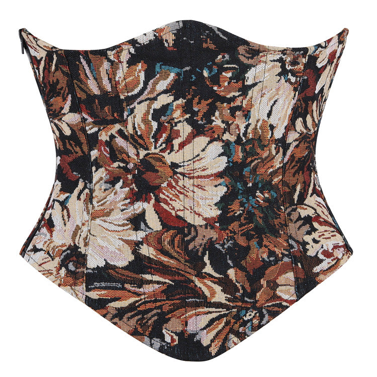Women's Floral Boned Waist Corset