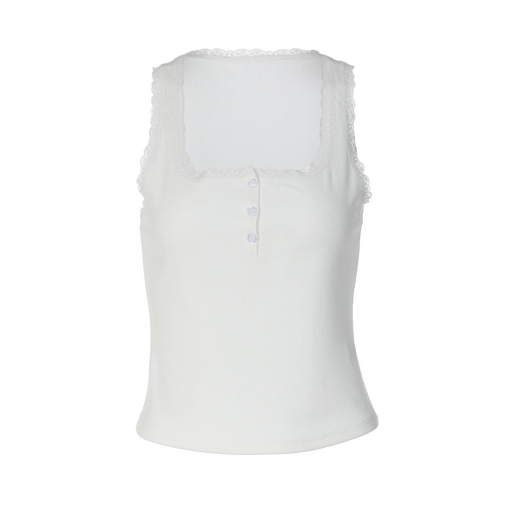 Sexy Lace Lace Spaghetti Strap Vest Women Summer Slim Fit