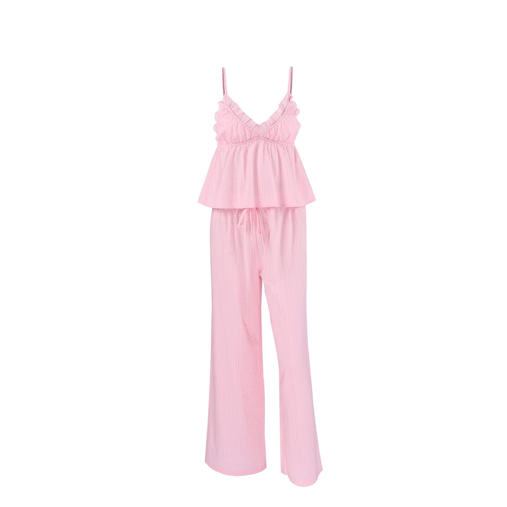 Women's Cotton Jacquard Two-Piece Pajama Set