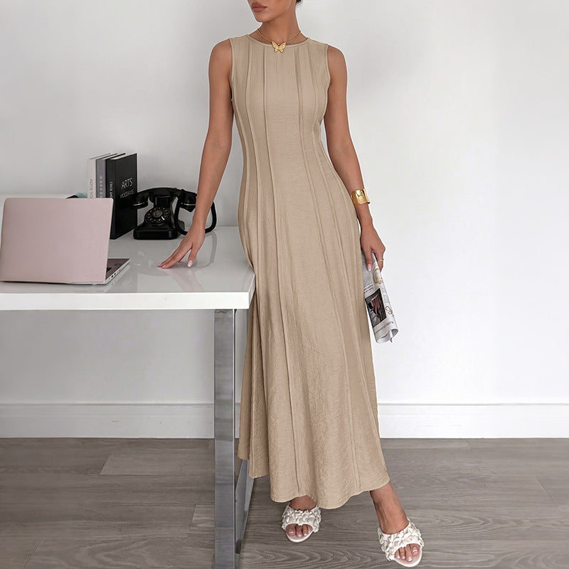 Striped Sleeveless Maxi Dress