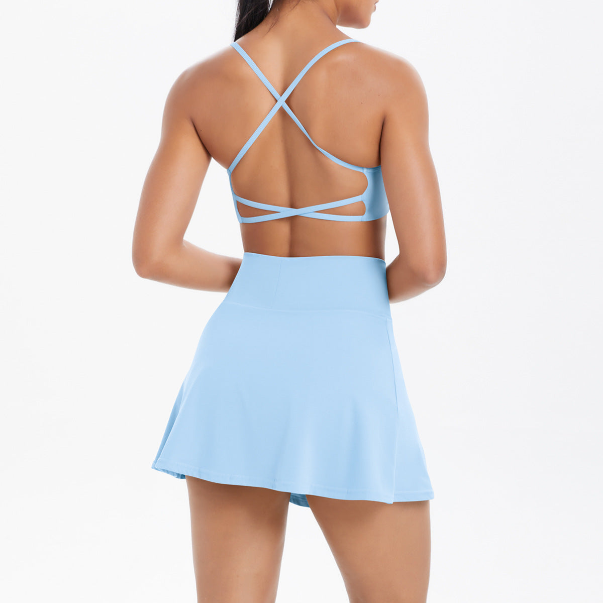 Women's Sports Bra & Tennis Skirt Set