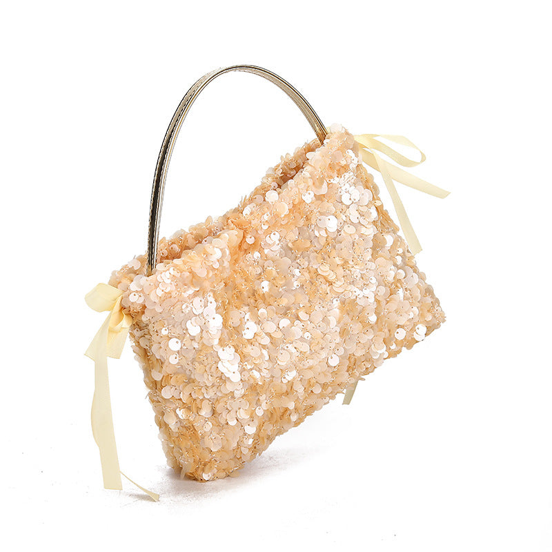 Women's Sequin Bow Handbag